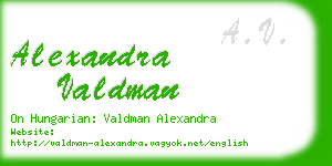 alexandra valdman business card